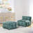Amalfi Oversized Ottoman - Aqua-51759949