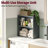2-Tier Bookshelf Storage Shelves, 23.7 Inch Open Shelf Bookcase, Floor Standing Unit Wooden Bookcase Storage Organizer,Dark Gray-1082592361