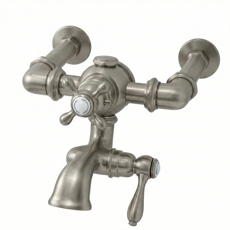 Thermostatic Wall Mount Tub Filler Faucet by Strom Living, Matte Nickel