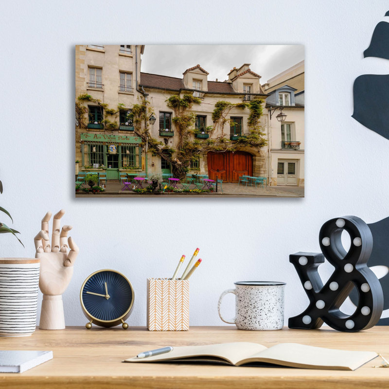 «Parisian Cafe» par Epic Portfolio, art mural en verre acrylique, H 12 po x l 16 po x P 0,13 po