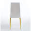ensemble de 4 chaises, couleur dorée, siège blanc
