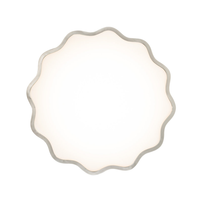 Vaughan 16" Brushed Nickel LED Flush Mount with White Shade
