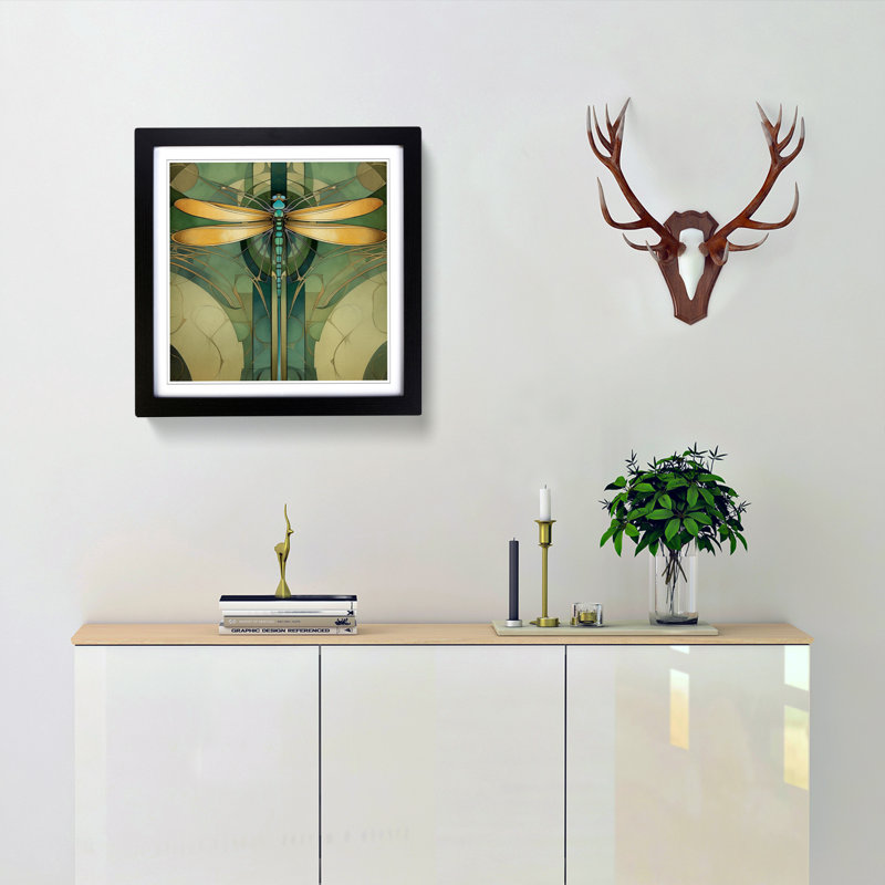 Single Picture Frame Print on Wood, Black