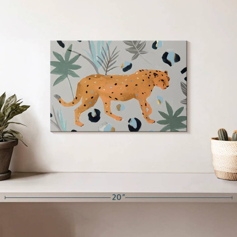 Walking Cheetah I, 8" H x 12" W