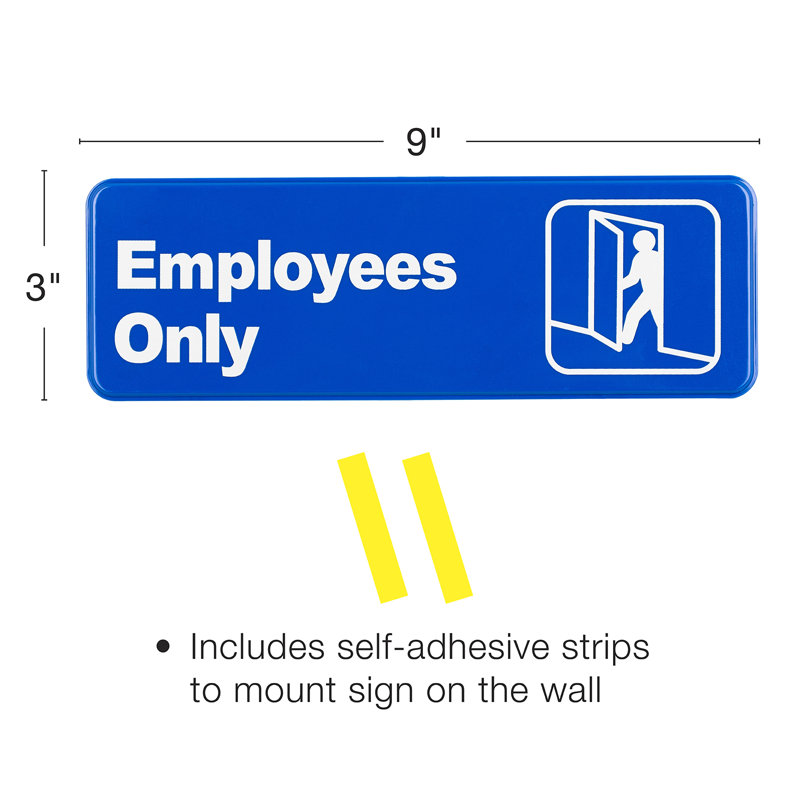 Signe des employés seulement, Bleu