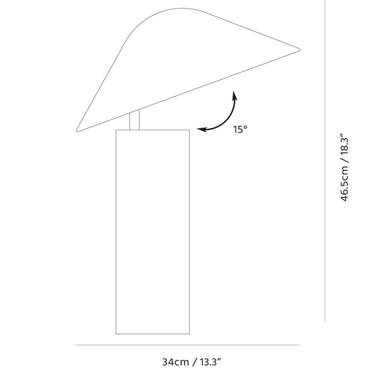 Damo Table Lamp, Matt Black