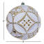 Vickerman Etch Antique White Brush Ornament Set.-654260642-654260641