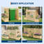 Panneaux de clôture d'extérieur en bois 33 po x 40 po - Paravent 3 panneaux AC avec jardinière pour cour, patio, cour et piscine