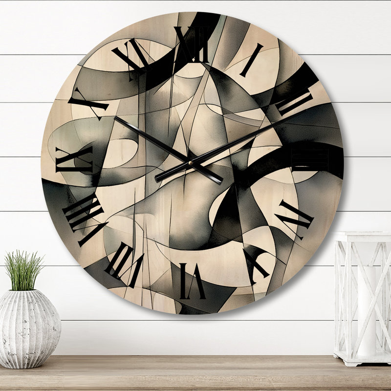 Abstrait horloge murale abstrait géométrique moderne, Moyenne