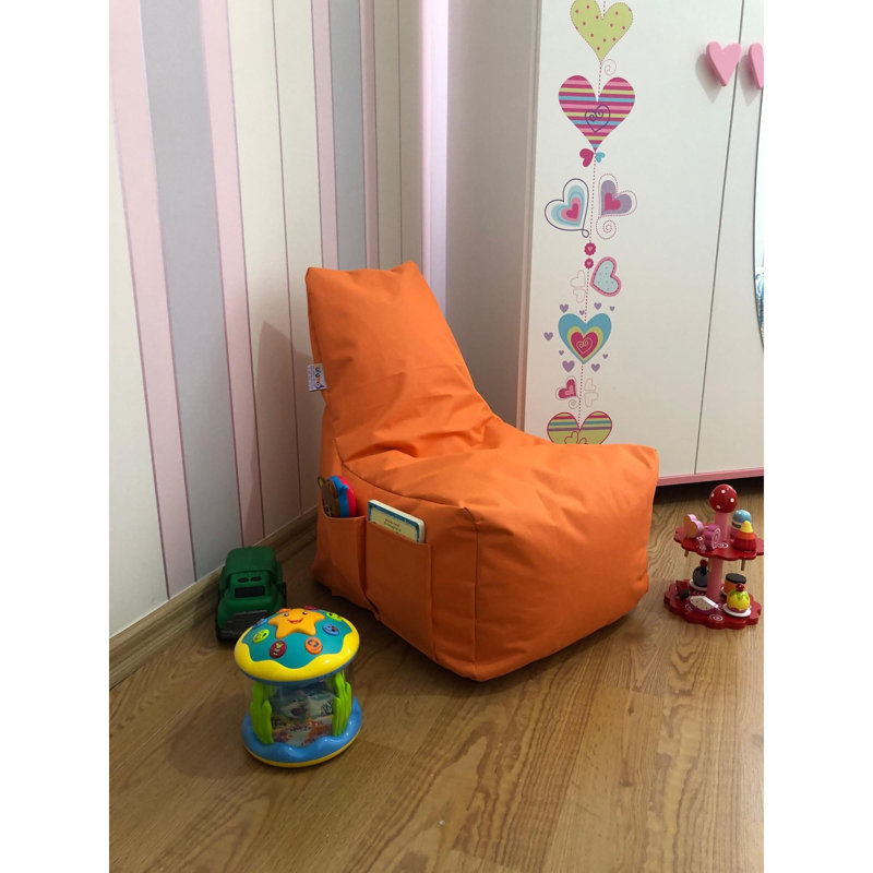 Fauteuil à billes, Polyester orange