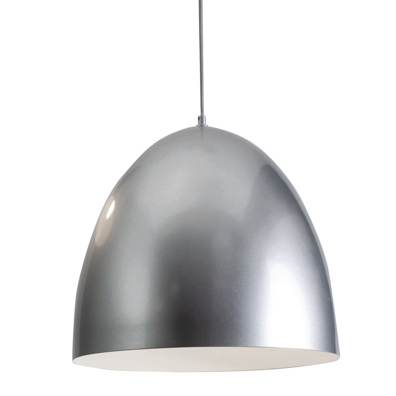 SunPrairie 1 - Light Single Pendant, Silver, 14.5"H x 15.75"W x 15.75"D