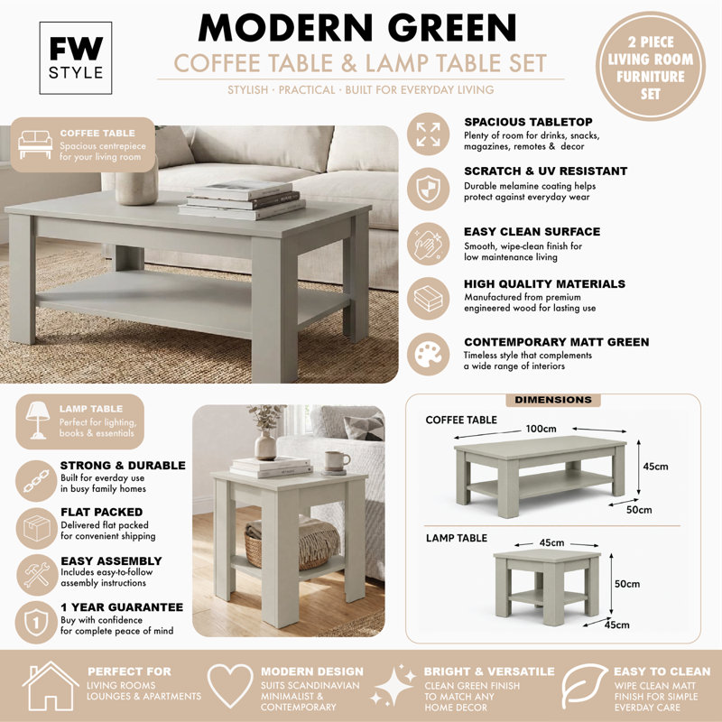 2 - Piece Living Room Table Set