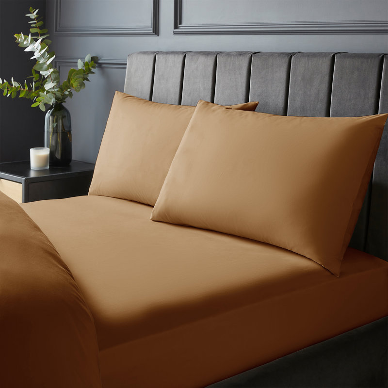 Silentnight Pure Cotton 200 TC Pillowcases, Terracotta