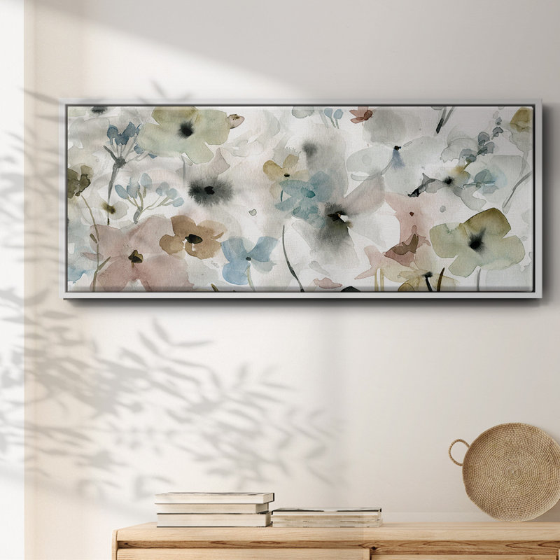 Evening Garden- Framed Canvas, 20" H x 50" W