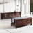 Coffee Table with Cabinets and Rounded Corners-1186565597