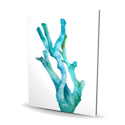 Small Watercolor Sea Coral - Turquoise Marine Canvas Art