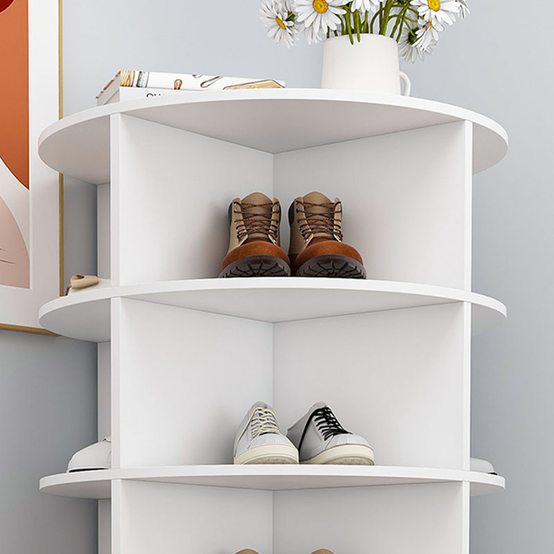 Étagère à chaussures rotative autoportante avec design de rangement pivotant à 360°, 8-Tier