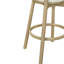 Tabourets de bar ronds avec coussin, fini frêne naturel et beige, en bois d'hévéa massif, assise épaisse, dossier légèrement incurvé pour un meilleur soutien, 47,5 cm (l) x 52 cm (p) x 104 cm (h), idéal pour les repas en extérieur, couleur beige, hauteur