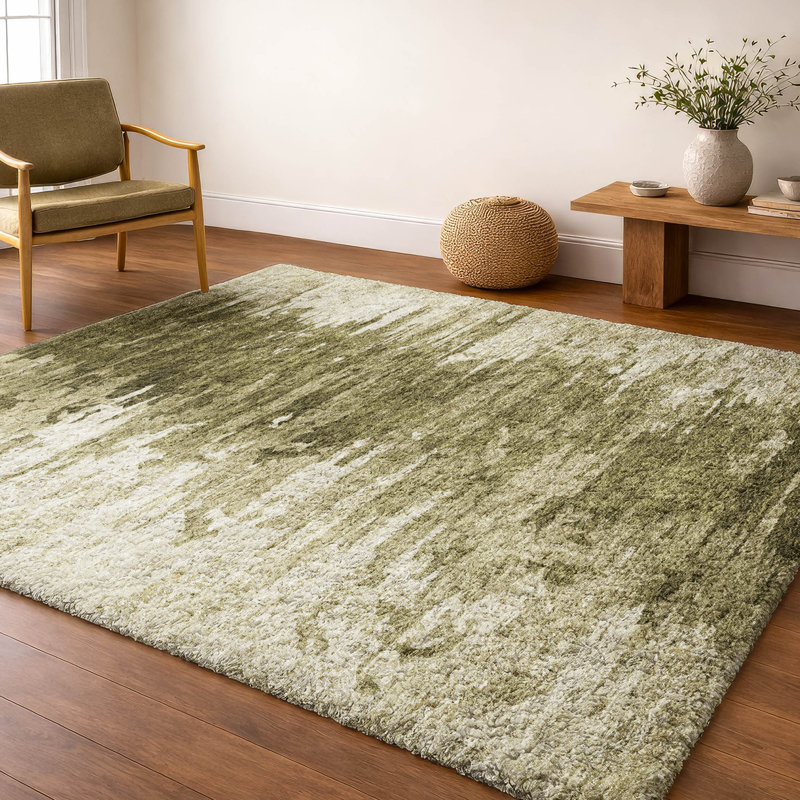 Tapis à poil long de qualité supérieure lavable à la machine ADS705, Moka, 8 pi x 10 pi