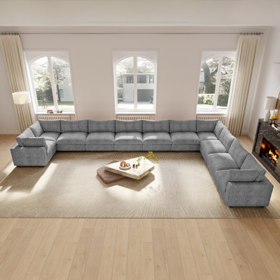 Canapé modulaire réversible en U 11 pièces