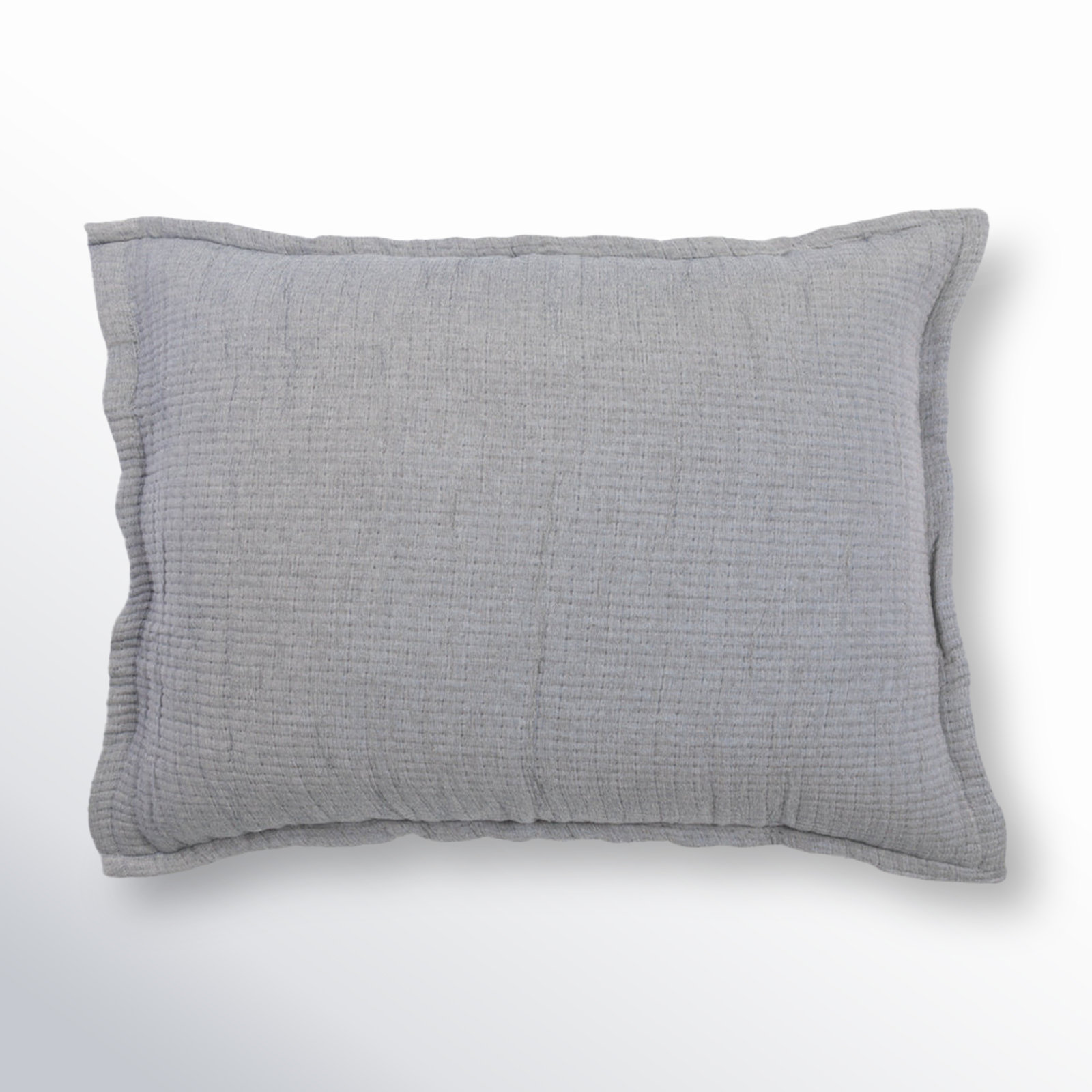Solid Cotton Shams, Gray, Standard