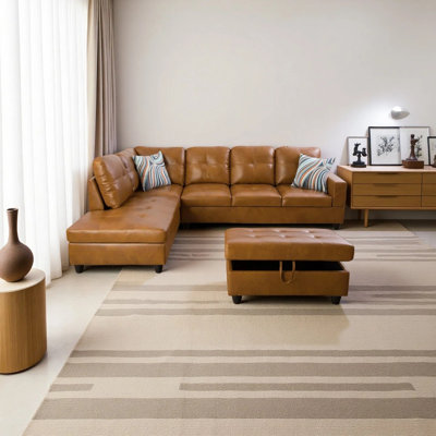 Canapé modulaire en cuir synthétique 3 pièces