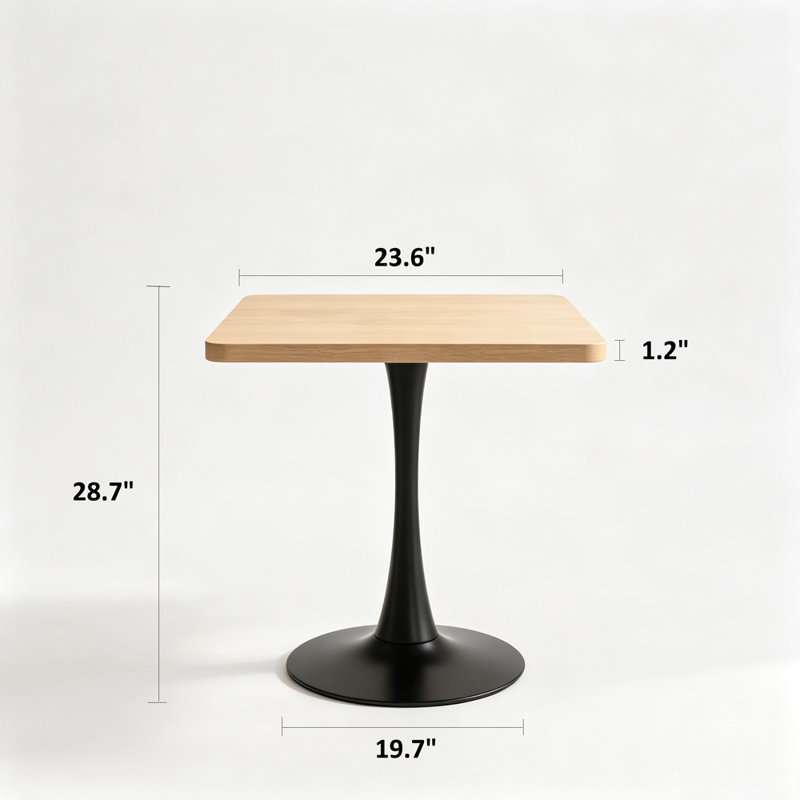 Table de salle à manger Mid Century, Naturel / Noir