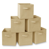 10.5" L x 10.5" W x 11" H Collapsible Fabric Cube Storage Bins