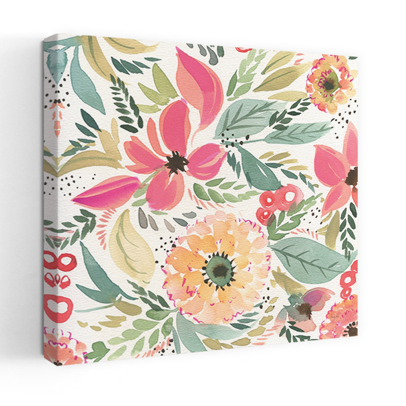 Contemporary Art Contemporary Flower Art by Kristy Rice - Wrapped Canvas Print, 81.28 cm H x 81.28 cm W