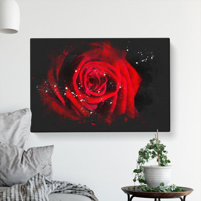Red Rose Flower Vol.6 - Wrapped Canvas