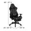 Fauteuil de jeu d'ordinateur ergonomique LeatherSoft avec dossier entièrement inclinable et repose-pieds coulissant-67306913