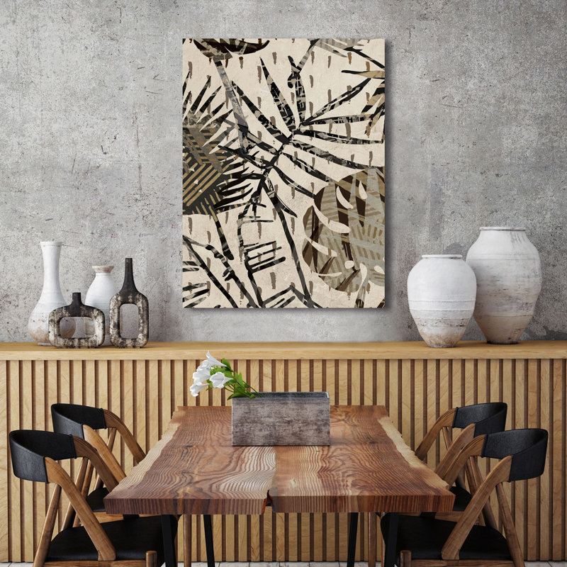 Palms Panel II by Eve C. Grant - Wrapped Canvas Painting, 80cm H x 60cm W x 4cm D