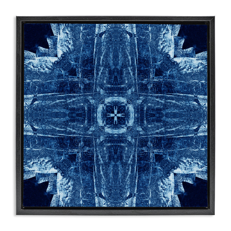 Cadre flottant bleu marine par El Perkin, Cadre flottant noir de jais, H 18 po x l 18 po