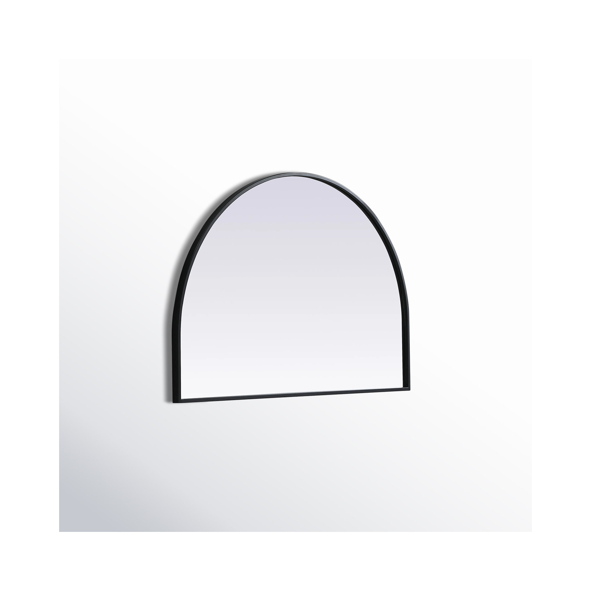 Sabine Metal Arch Wall Mirror, 24" x 33", Black