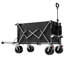 Chariot de camping pliable de 300 L avec hayon arrière extra long de 58 pouces, chariot utilitaire pliable robuste de 500 lb avec tissu et roues amovibles