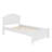 Solid Wood Platform Bed with Integrated Headboard