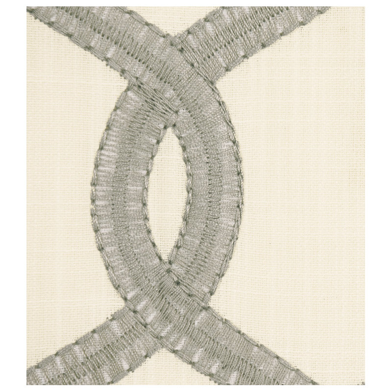 Tissu brodé Gresham, Gris