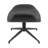 Somerton Ottoman In Black Fabric And Black Leatherette With Matte Black Base - Set Of 1-1034957461