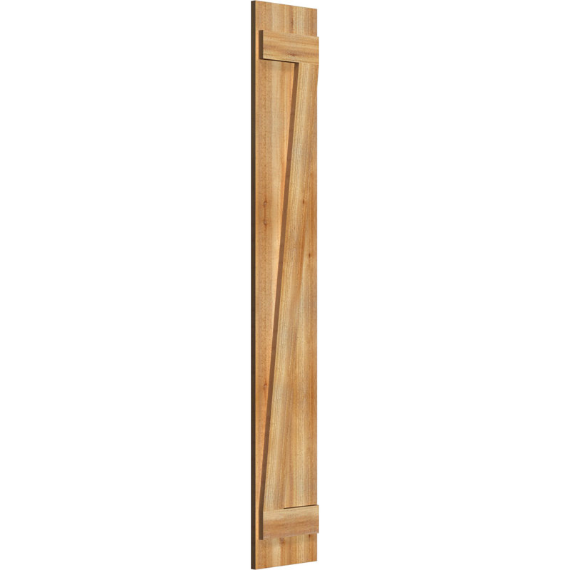 TimberCraft 5 3/8 "planches jointes avec n-lattes avec barre en Z, cèdre rouge de l'Ouest (par paire), 10 3/4 po, 67 po