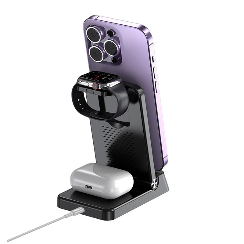 Support de chargeur sans fil Waloo 3-en-1 avec alarme