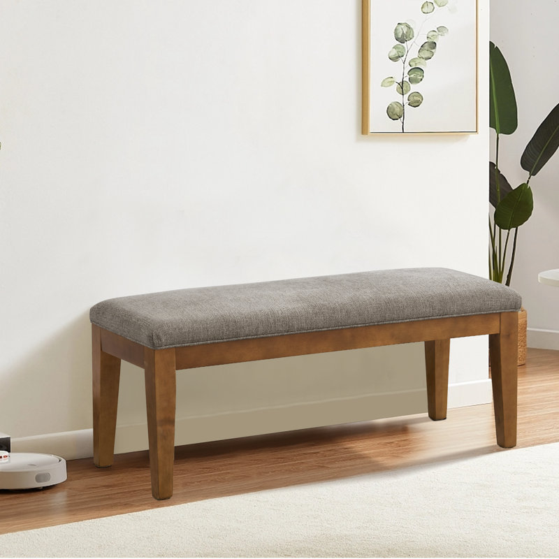 Polyester Upholstered Bench, Brown