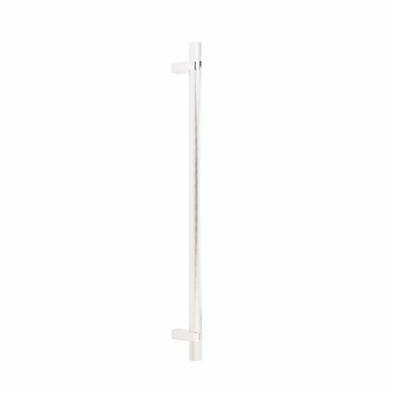 Emtek Select Appliance Pull 18" cc/ Rect. Bar Stem & Knurled Pull, Polished Nickel, 18"