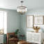 Lustre tambour 5 lumières Caroline