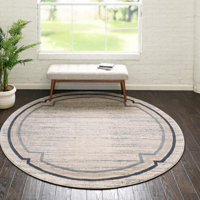 Tapis beige à rayures Vallelunga