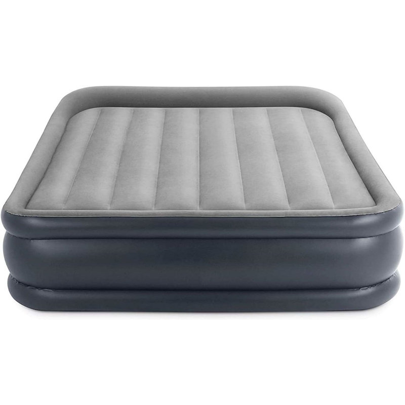 Matelas gonflable Deluxe avec repose-oreiller: Fiber-Tech - Grand lit - Pompe électrique intégrée - Hauteur de lit de 16,5 po - Capacité de poids de 600 lb