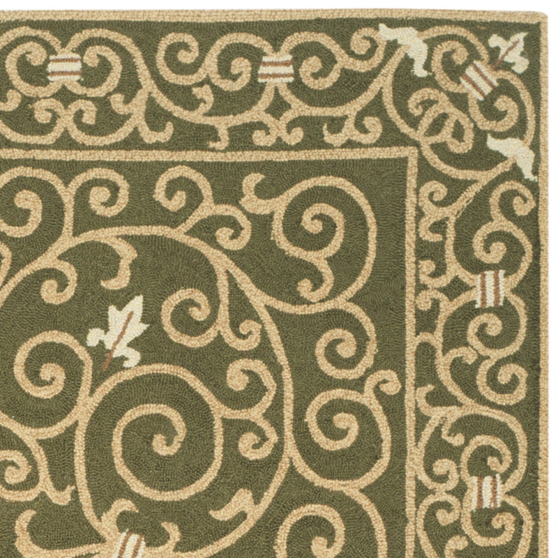 Chelsea Hand Hooked Wool Pile Oriental Rug, Rectangle 1'8" x 2'6"