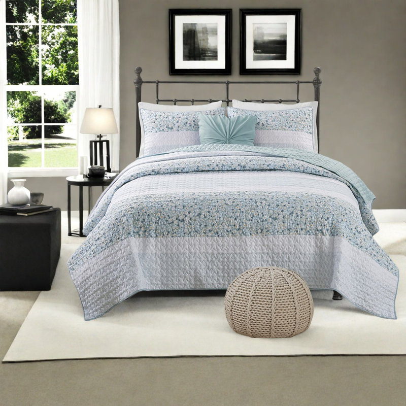Ensemble de literie 4 pièces en polyester hypoallergénique élégant de style campagne pour le confort de la chambre à coucher