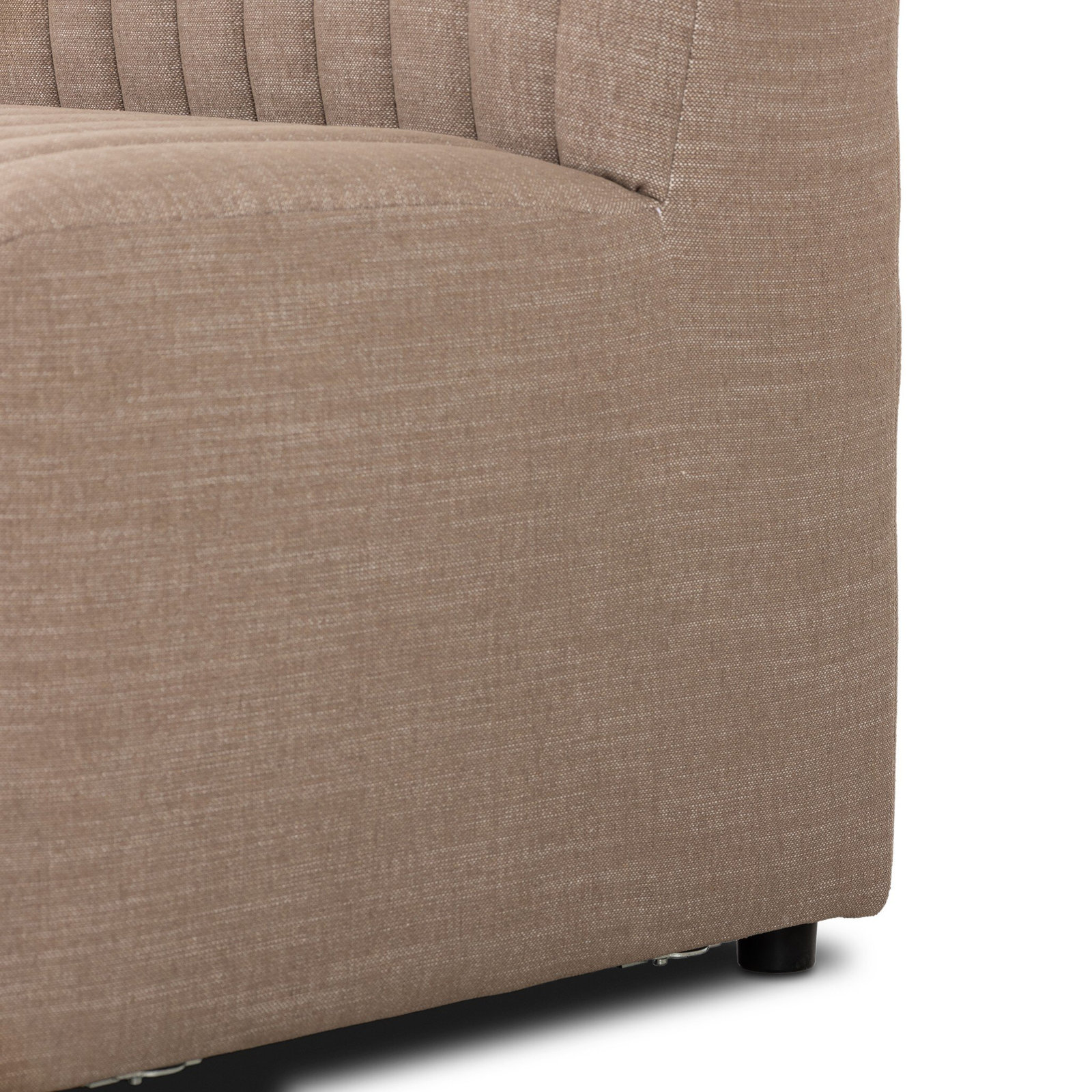Brandt Bench, 31.5" H x 82" W x 28" D, Crypton Nomad Taupe Polyester Blend
