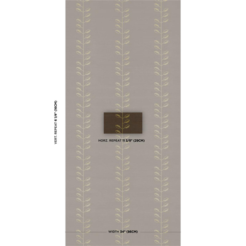 Geo Leaf Grass Cloth Wallpaper Roll