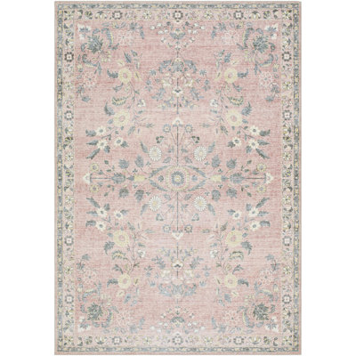 Lympsham Washable Floral Rug